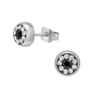 Stainless Steel Round Stud Earrings